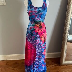 Tie Dye Dress with Cross Back Size small